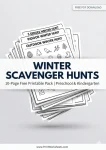 Free winter scavenger hunt printable pack for kids