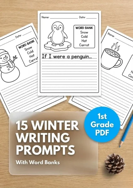 15+ Free Winter Writing Prompts for 1st Grade (Creative Writing PDF)