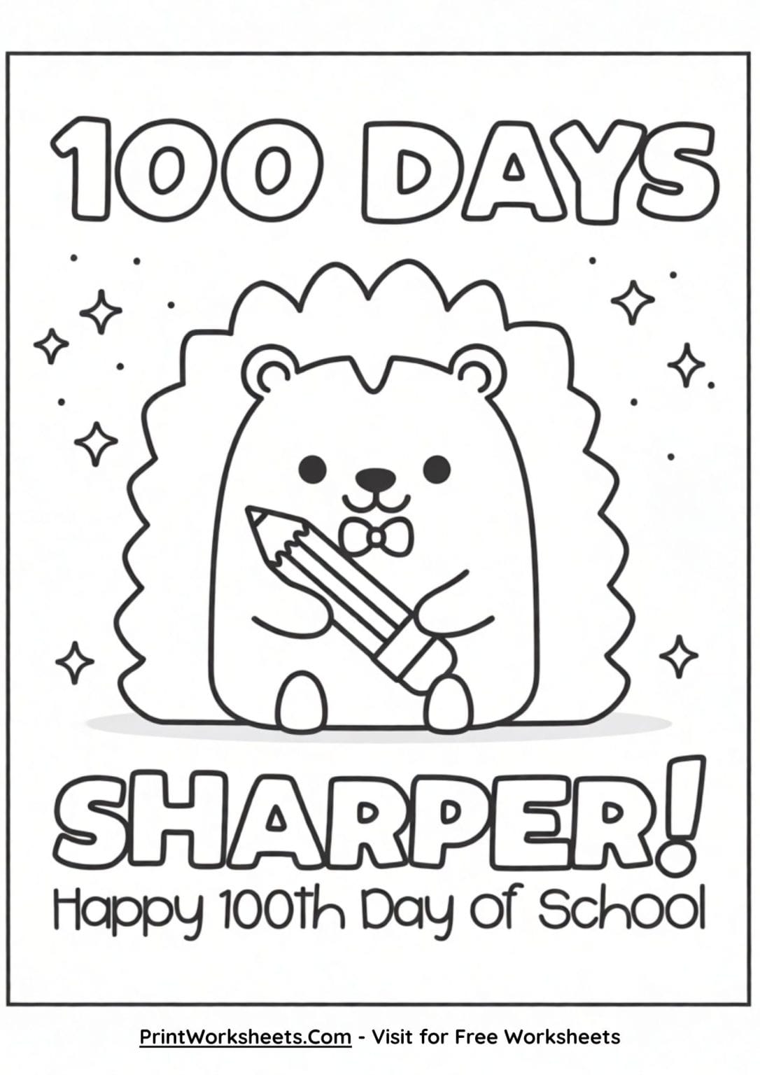 100th Day Of School Coloring Pages Free PDF Bundle 100th Day Of School Coloring Pages Free PDF Bundle