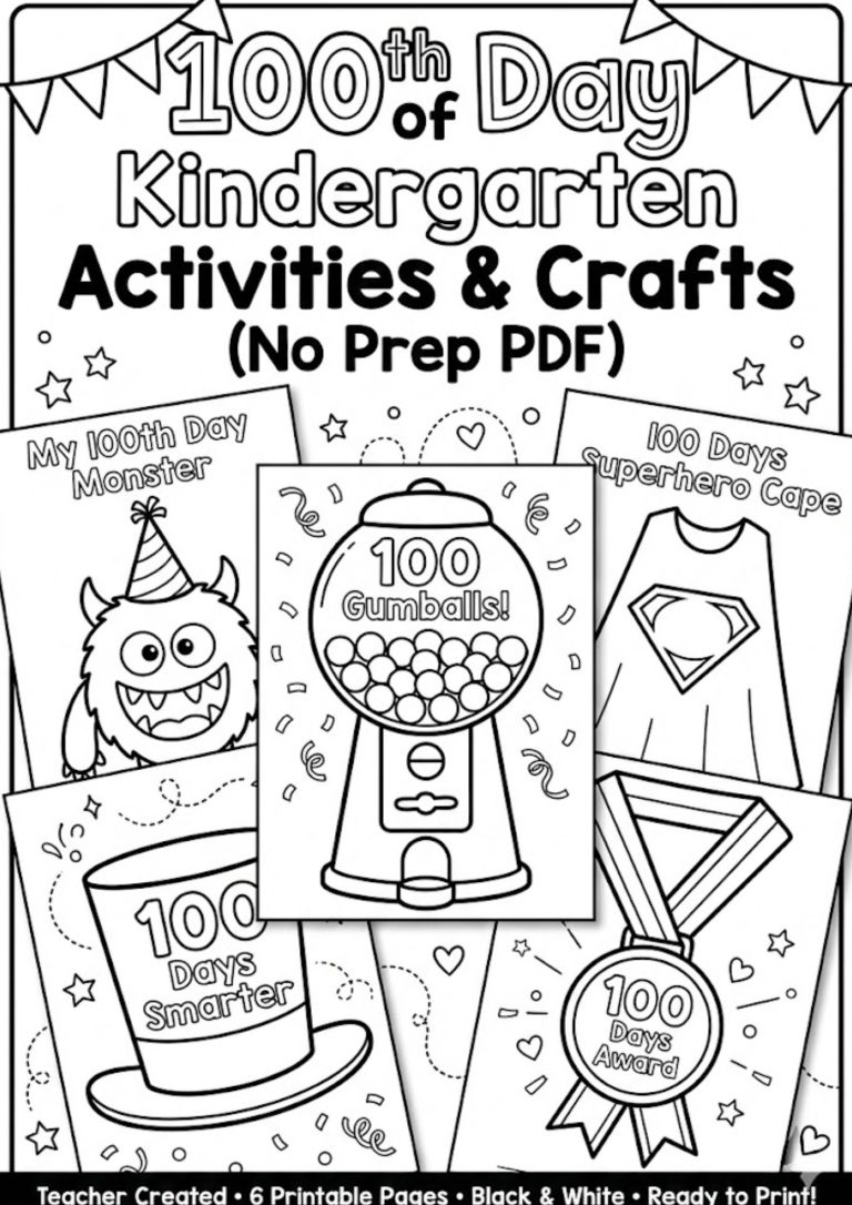 100th Day of School Kindergarten Activities