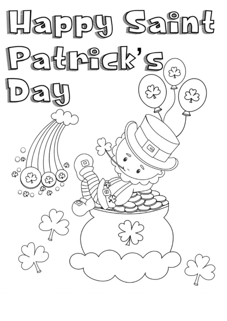 St. Patrick’s Day Coloring Pages for Kindergarten (Free Printable)