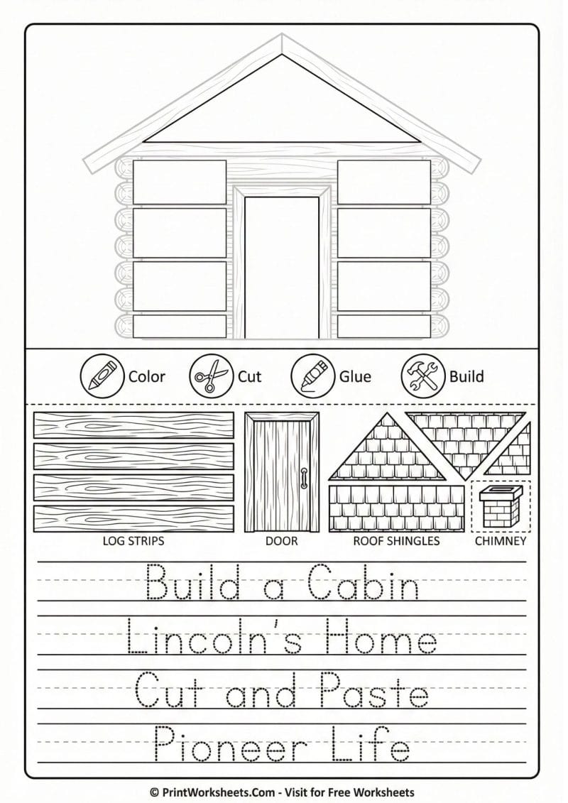 Free Abraham Lincoln Worksheets PDF Bundle and Printable