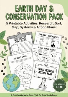 Earth Day Worksheet - Free Endangered Animals Worksheets for Earth Day Activities PDF | Free Printable