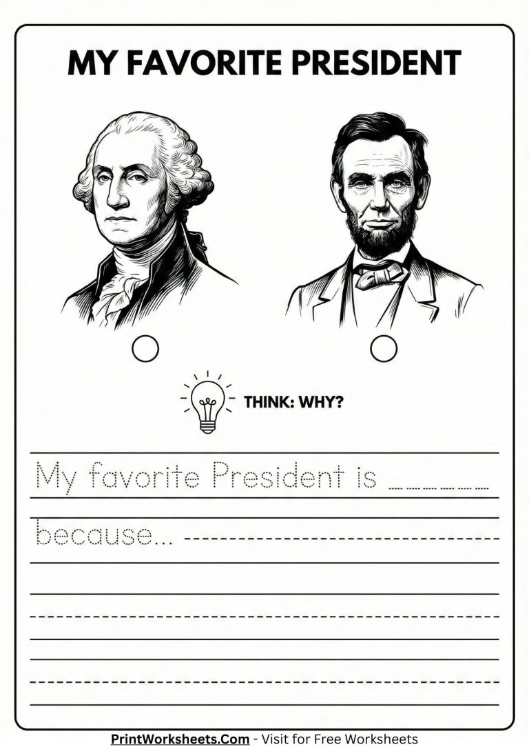 favorite-president-comparison-choice Free Presidents Day Opinion Writing Prompts & Sentence Starters (K-1 PDF) - Page 6 of 16
