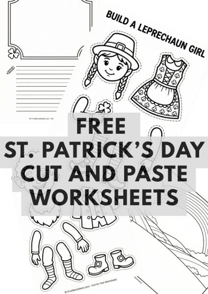 Free St. Patrick’s Day Cut and Paste Worksheets: Build a Leprechaun