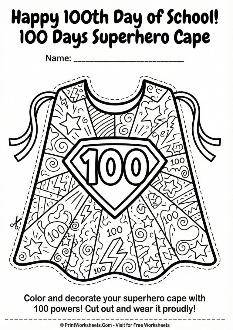 100th Day of School Activity project