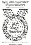 100th Day of School paper medal craft