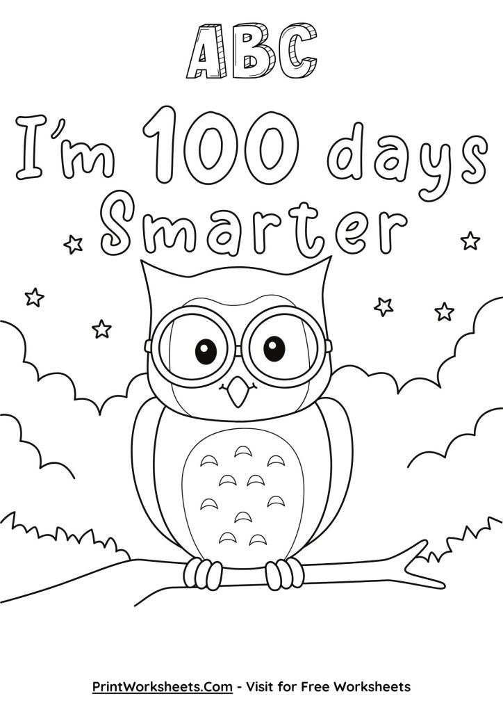 100th Day of School Coloring Pages Free Printable PDF Bundle