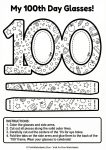 My 100th Day glasses craft printable for kids