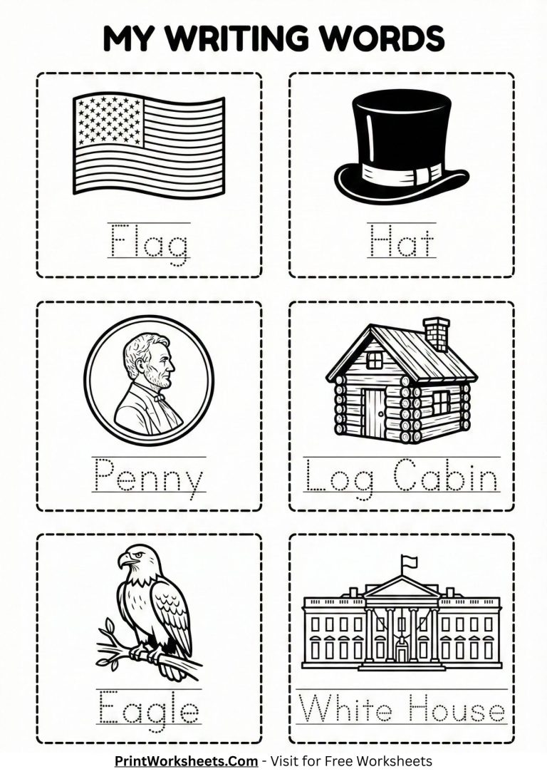 presidents-day-word-bank-nouns-cut-paste Free Presidents Day Opinion Writing Prompts & Sentence Starters (K-1 PDF) - Page 2 of 16