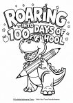 Soaring Into 100 Days of School coloring page