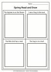 first grade spring read and draw comprehension worksheet