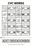 spring cvc word building worksheet