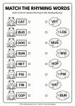 spring rhyming frogs worksheet