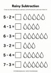 Spring Math Worksheets for Kindergarten Printable PDF - Worksheet Image