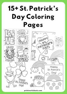 St. Patrick’s Day Worksheets Worksheet - St. Patrick’s Day Coloring Pages for Kindergarten (Free Printable) | Free Printable