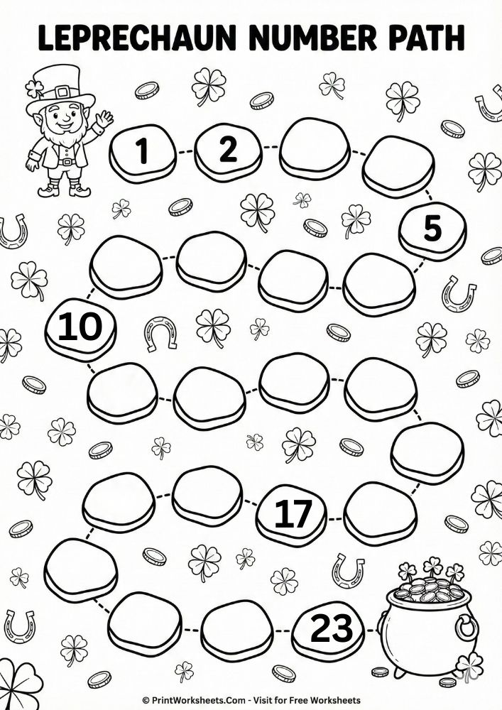 A 'Maze/Path' game that teaches sequential ordering and missing addends. High engagement because it feels like a board game.