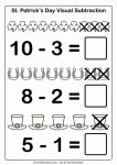 st. patricks day subtraction cross out