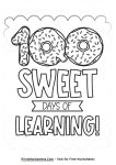 Sweet Days of Learning 100th day school