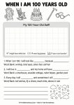 When I am 100 years old creative writing and drawing worksheet
