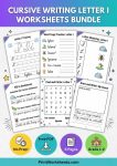 cursive i writing worksheets free printable pdf