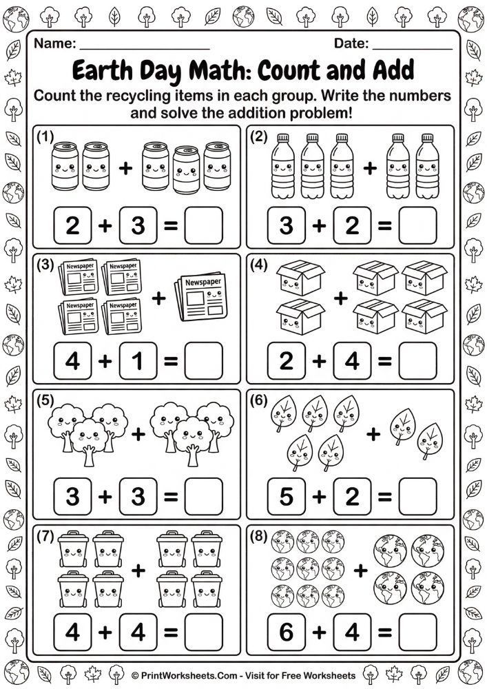 earth day recycling worksheets 4
