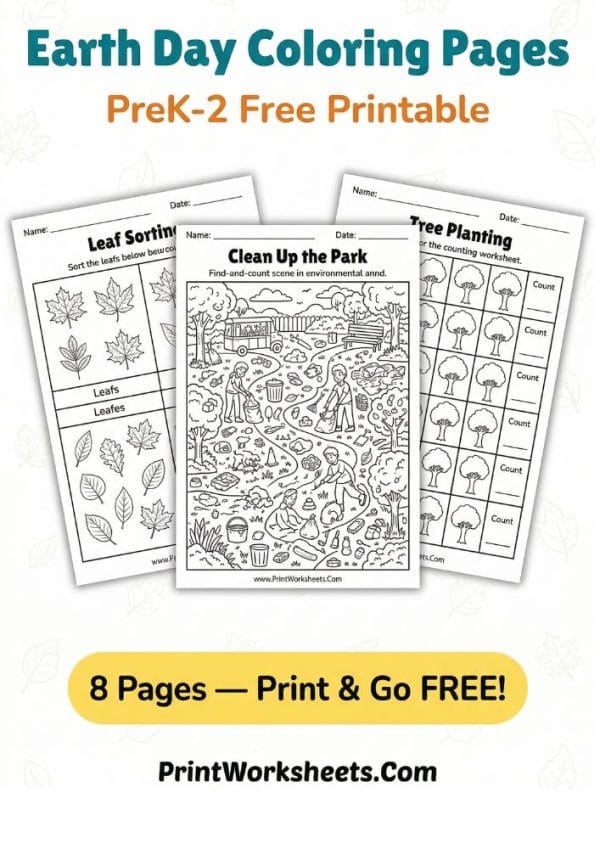 Free Earth Day Worksheets – K-5 Activities & PDF Printables