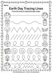 Earth Day tracing worksheets for preschool