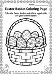 easter basket coloring page k1st printable
