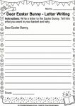 easter bunny letter writing worksheet free printable
