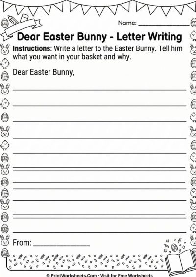 Easter Writing Prompts Worksheets Elementary Free – 8 Pages
