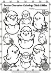 Easter character coloring pages kindergarten free printable pdf worksheet