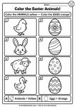 Easter coloring category animals worksheet first grade free printable