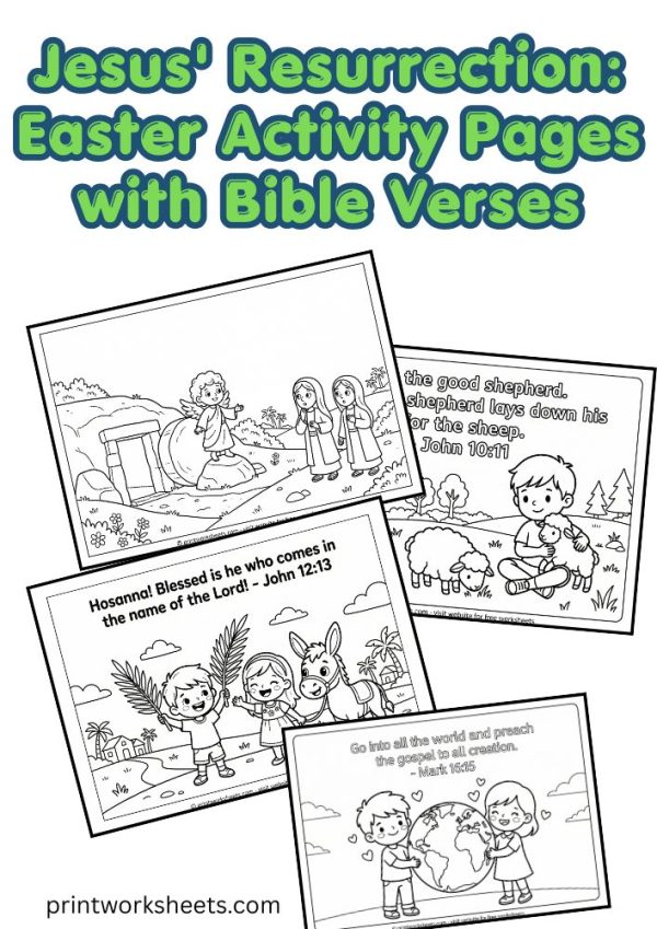 Easter Clipart Free Black And White | PrintWorksheets.com