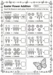 easter math addition with pictures worksheet 1st 2nd grade free printable - visual addition