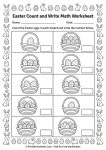 easter math count and write worksheet 1st 2nd grade free printable - count eggs write numbers