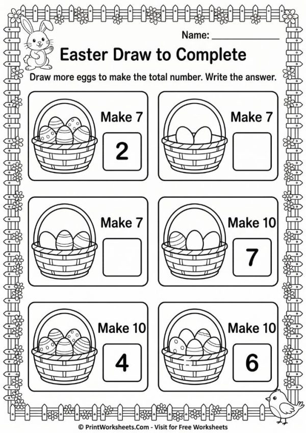 Easter Math Worksheets Grade 2 Free – 10 Pages | PrintWorksheets.com