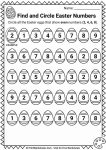 easter math find and circle worksheet 1st 2nd grade free printable - number pattern recognition