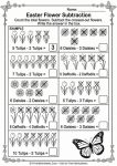 easter subtraction worksheet free printable