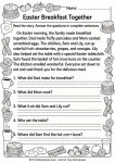 easter reading matching worksheet 2nd 3rd grade free printable - match questions to answers