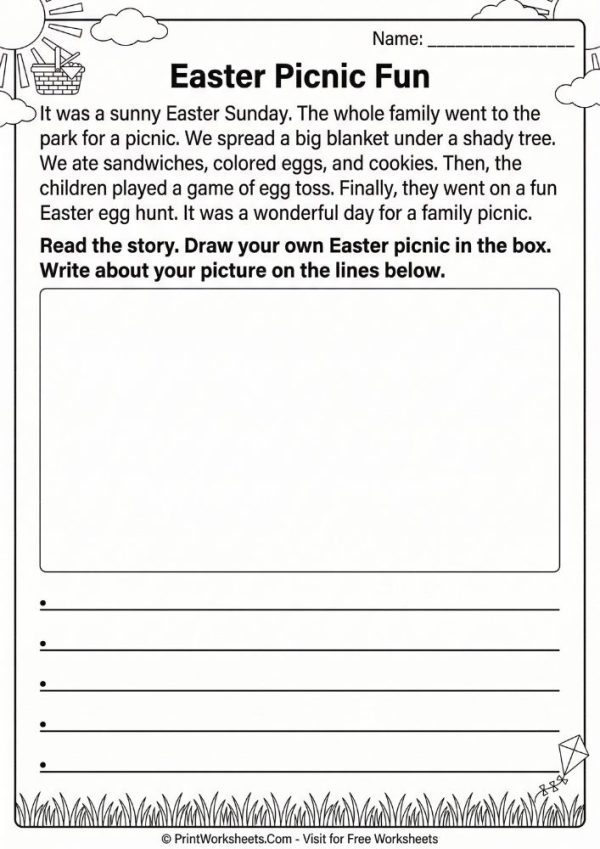 Easter Reading Comprehension Grade 3 Free – 8 Pages
