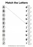 Easter uppercase lowercase letter matching worksheet preschool eggs bunnies alphabet recognition printable activity