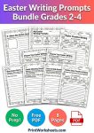 easter writing promt worksheets free printable pdf