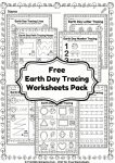 free earth day tracing worksheets for preschool