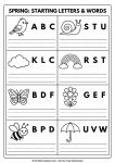 spring abc order color the letter worksheet