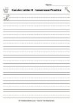 Cursive Letter K Worksheet Free Printable PDF – Uppercase & Lowercase Practice - Worksheet Image