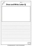 cursive writing Q Word tracing practice pdf printable