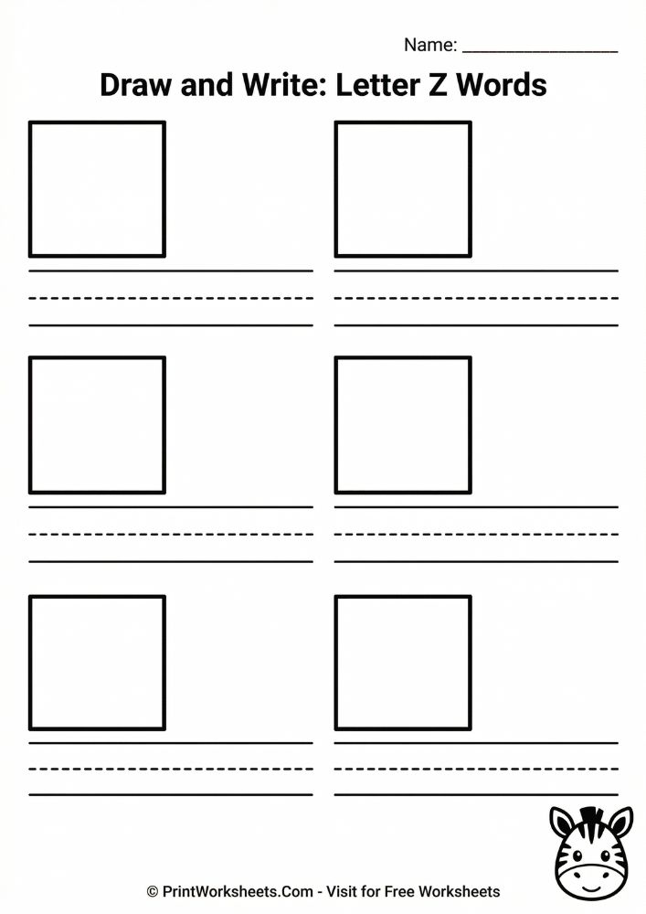 draw and write cursive Z printable