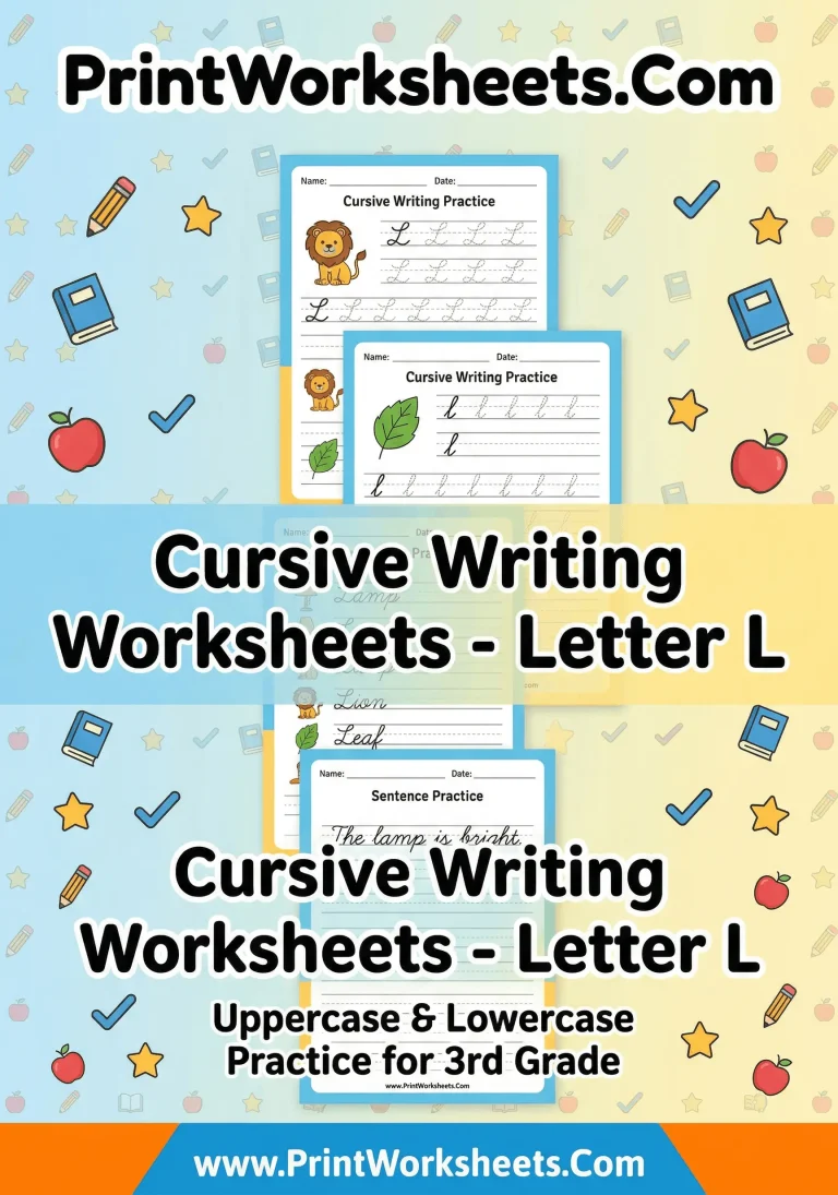 Featured_Image_-_Cursive_Letter_L_Bundle Cursive letter L worksheet bundle