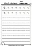 cursive r lowercase worksheet